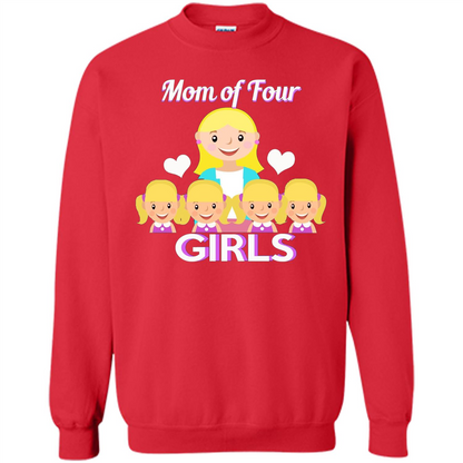 Mothers Day Gift from Daughter Mom Of Four Girls Red
