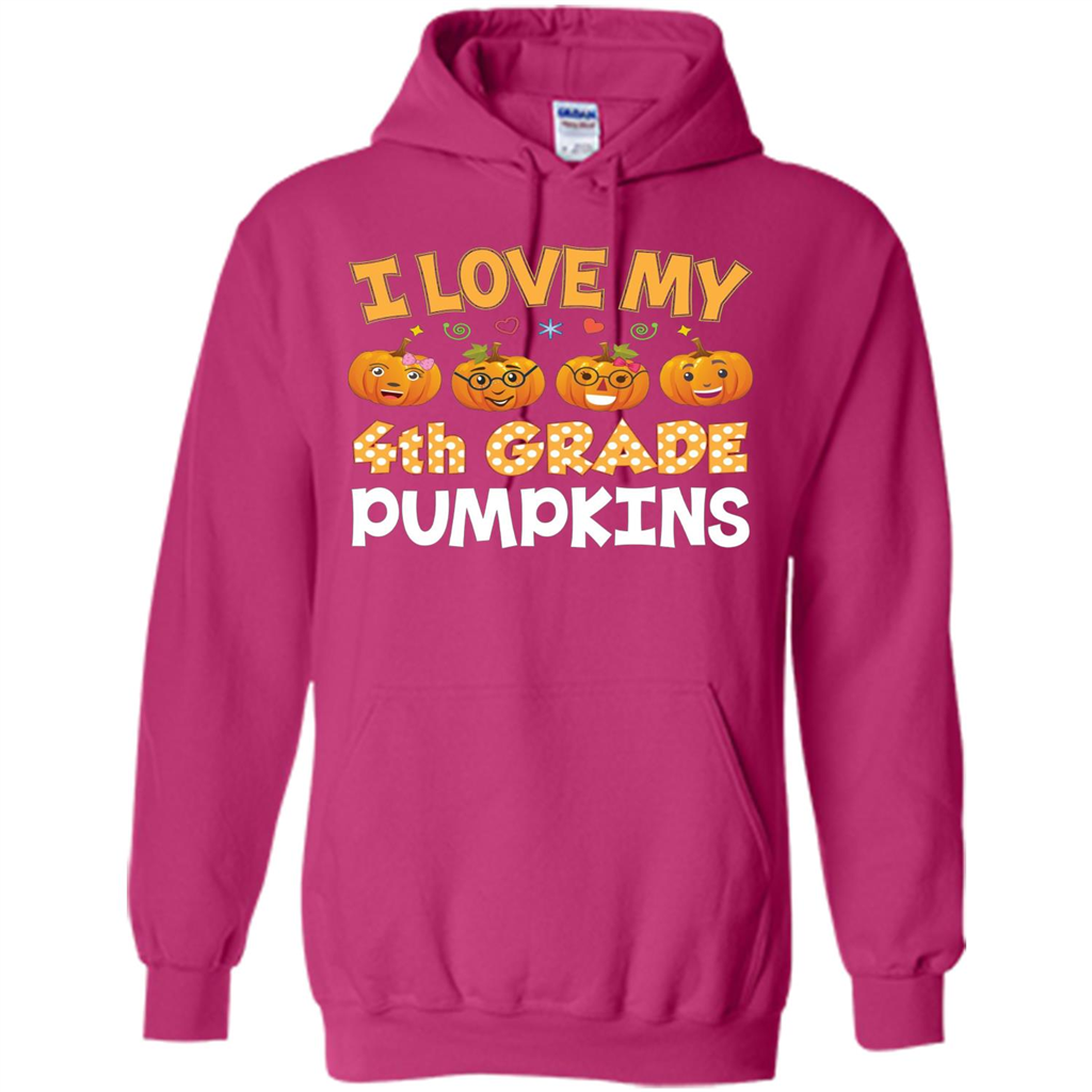 I Love my 4th Graders Pumpkins T-Shirt Fourth Grade Teacher Heliconia