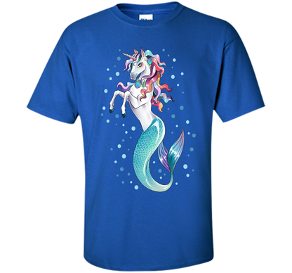 Unicorn Mermaid Mermicorn Cute T-Shirt Gifts for Girls kids cool shirt Royal