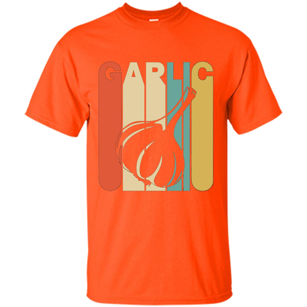 Vintage Style Garlic T-Shirt Orange