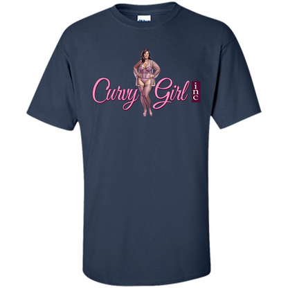 Curvy Girl T-shirt Navy