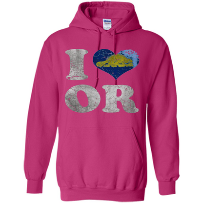 I Love Oregon T-shirt American States T-shirt Heliconia