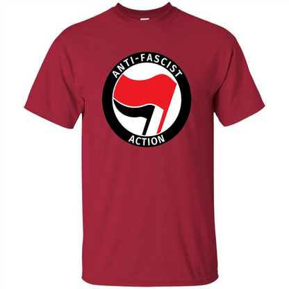 Anti - Fascist Action T-shirt Cardinal