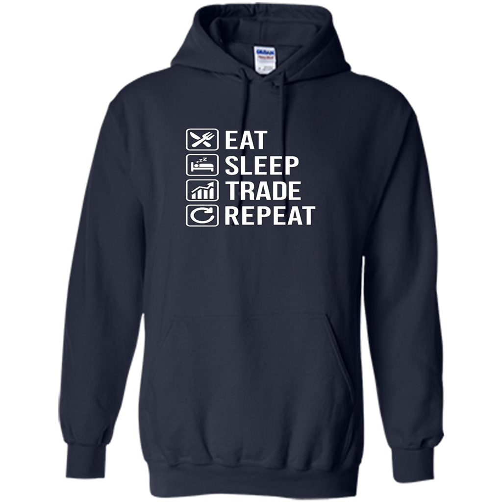Eat Sleep Trade Repeat T-shirt Navy