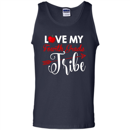 Love My Fourth Grade Tribe T-shirt School Day T-shirt Navy