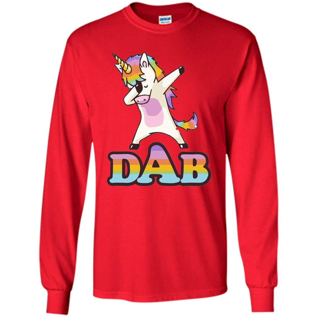 Cute Unicorn Dabbing T-shirt Red