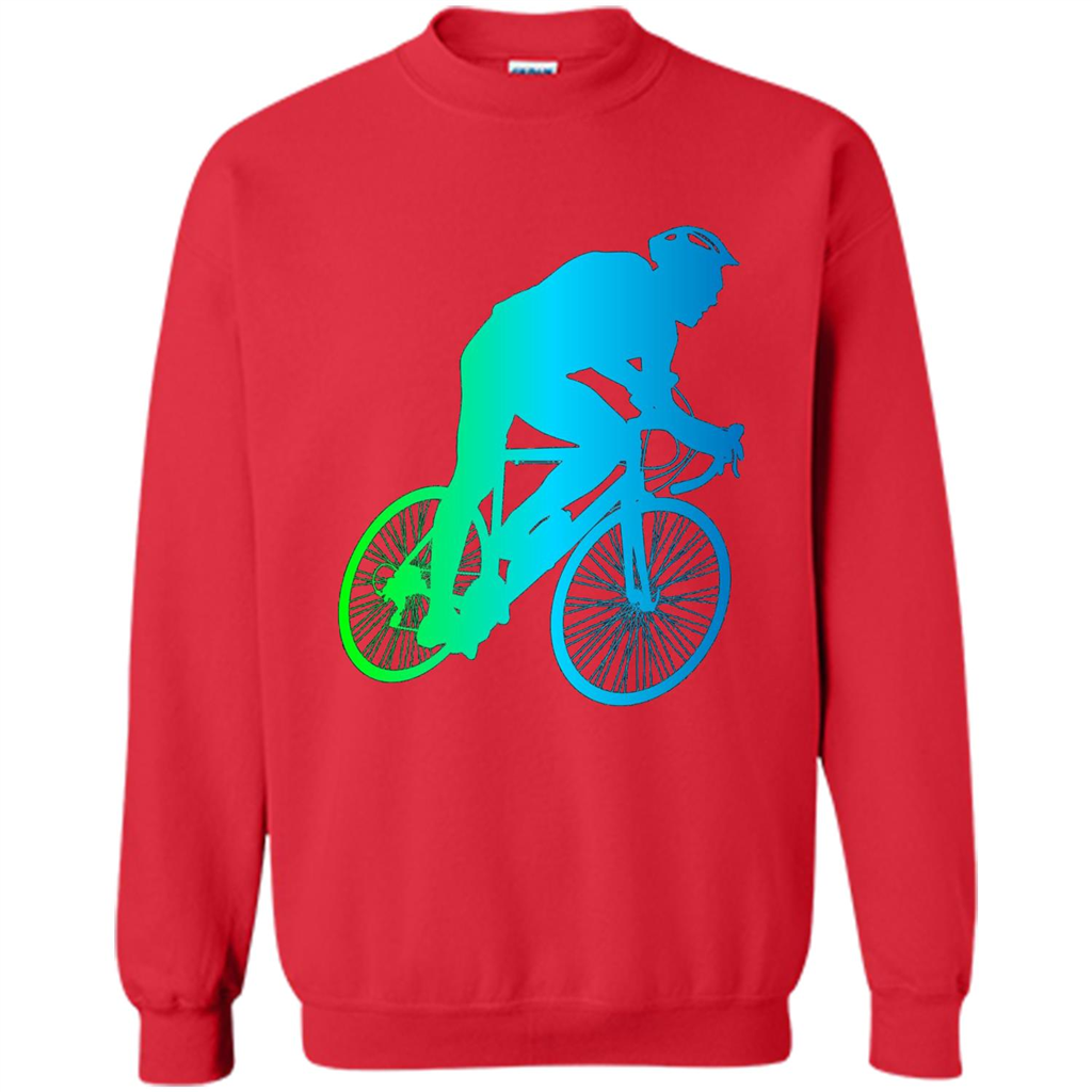 Bike Rider T-shirt Colorful Bicycle Biking Lover T-shirt Red