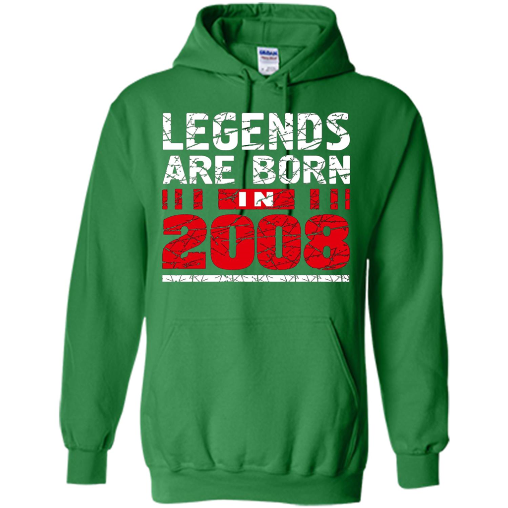 Birthday Gift T-shirt Legends Are Born In 2008 T-shirt Irish Green