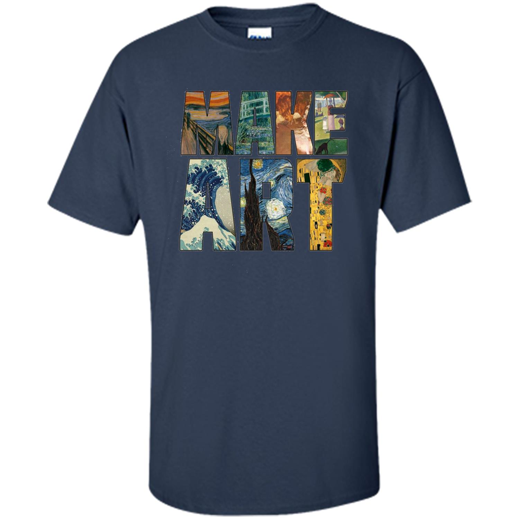 Make Art T-shirt Cool Painting T-shirt Navy