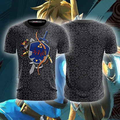 The Legend Of Zelda Hylian Shield (Ocarina Of Time) Unisex 3D T-shirt