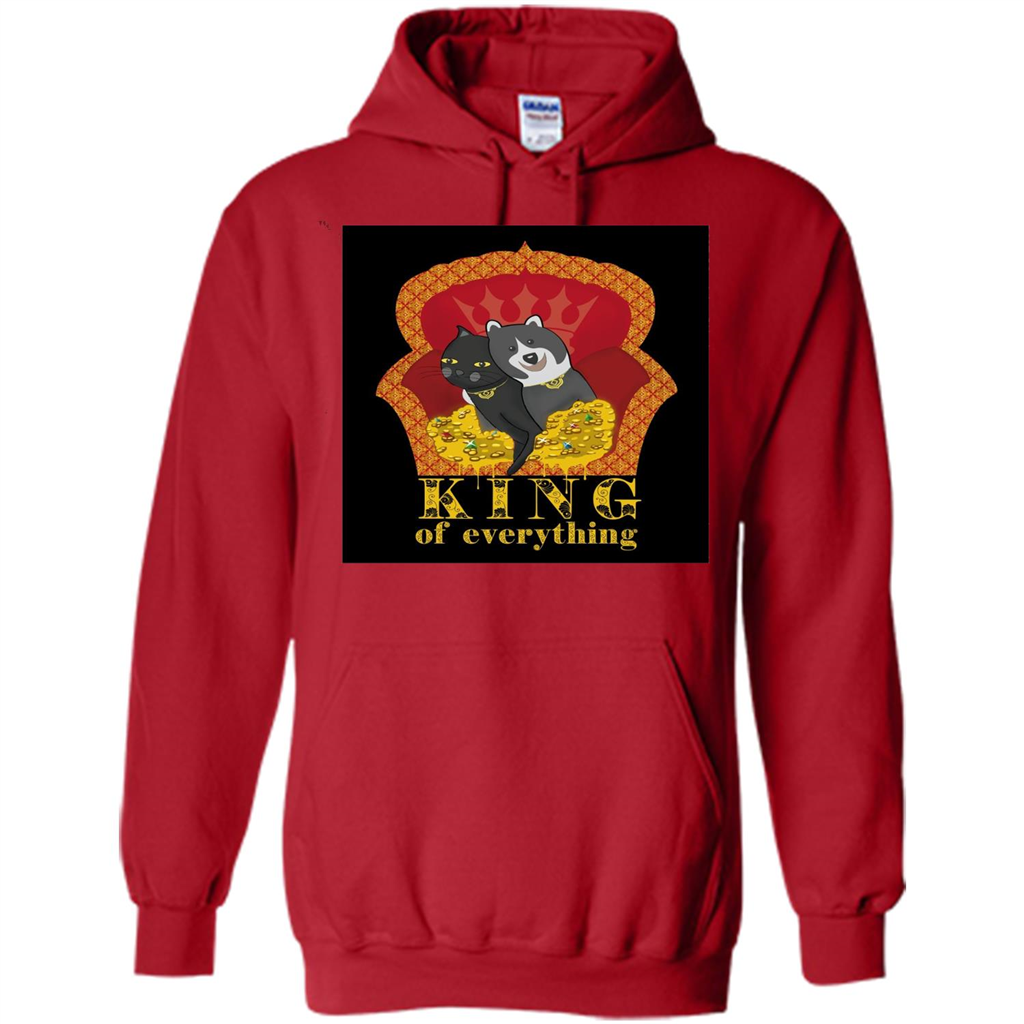 Cats And Dogs Lovers T-shirt King Of Everything Red