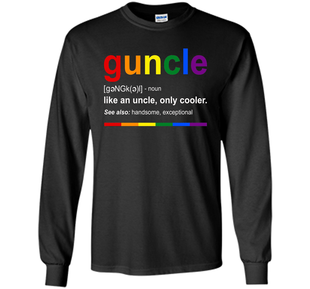 Funny Gay Uncle Guncle Definition T-shirt Black S