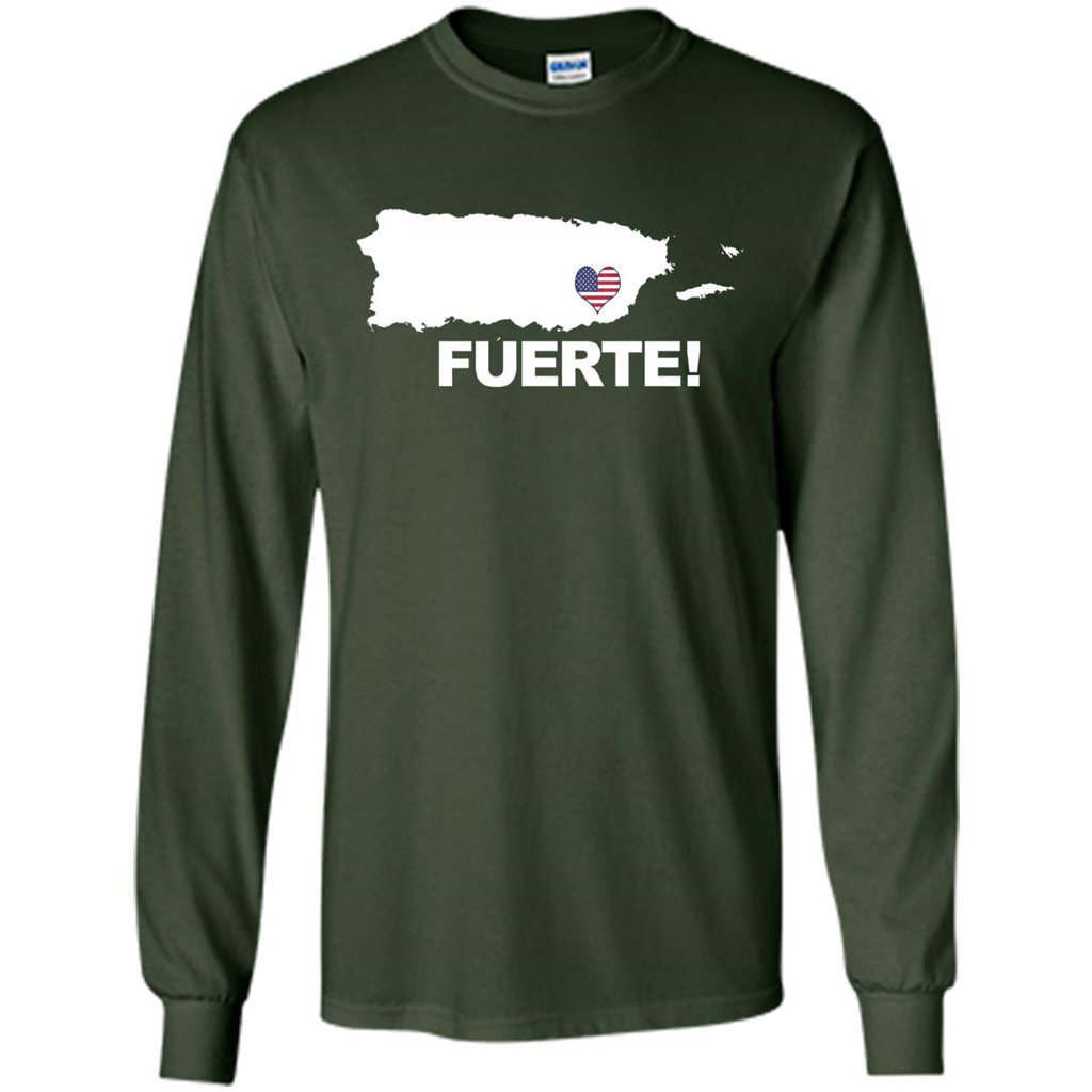 Fuerte T-Shirt Strong Support for Puerto Rico T-shirt Forest Green