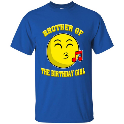 Brother Of The Birthday Girl Emoji T-shirt Royal
