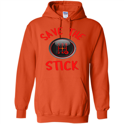 Car Racing T-Shirt Save The Stick Orange