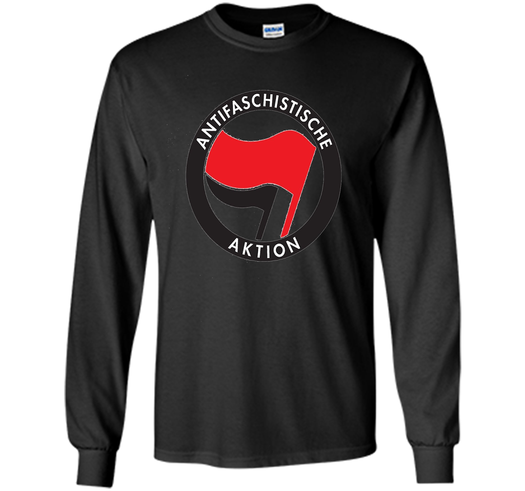 Antifa Logo Antifa Flag Anti Fascist T-shirt Black
