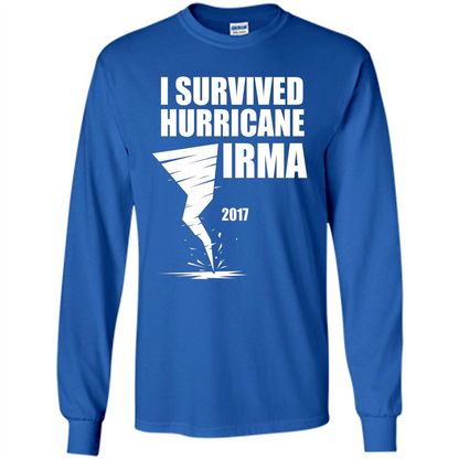 I Survived Hurricane Irma Graphic T-shirt Royal