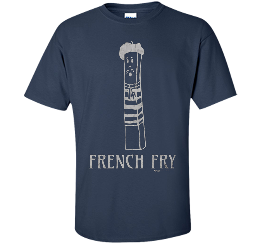 Vintage Paris French Fry T Shirt Men Women and Kids t-shirt Navy