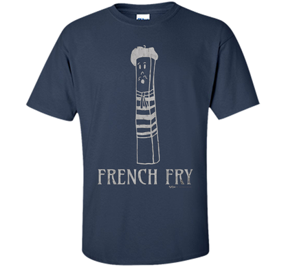 Vintage Paris French Fry T Shirt Men Women and Kids t-shirt Navy