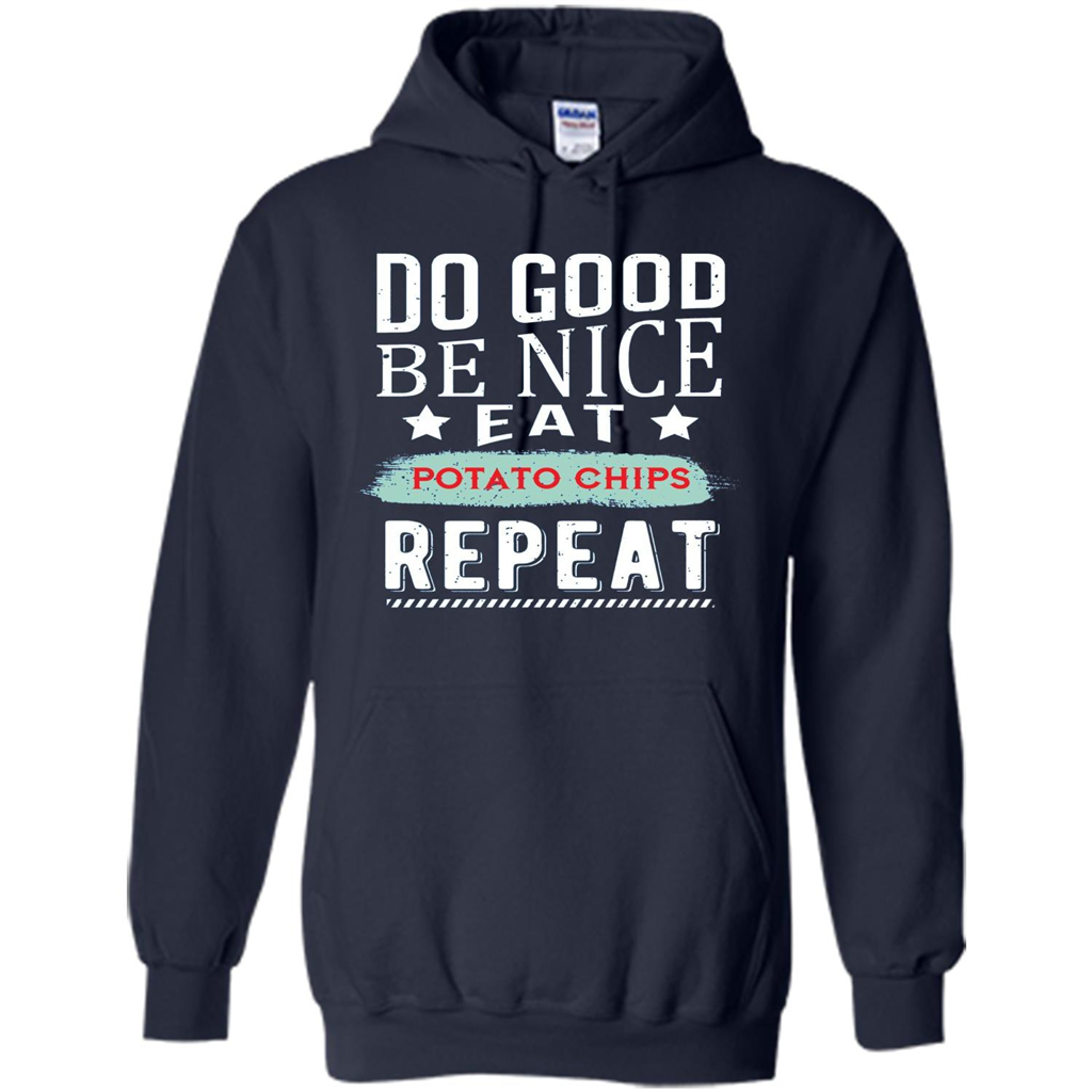 Do Good Be Nice Potato Chips Repeat T-Shirt Navy