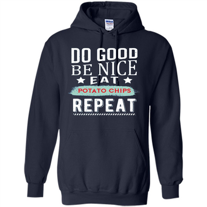 Do Good Be Nice Potato Chips Repeat T-Shirt Navy