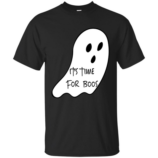 It's Time For Boos Funny Halloween T-shirt Black