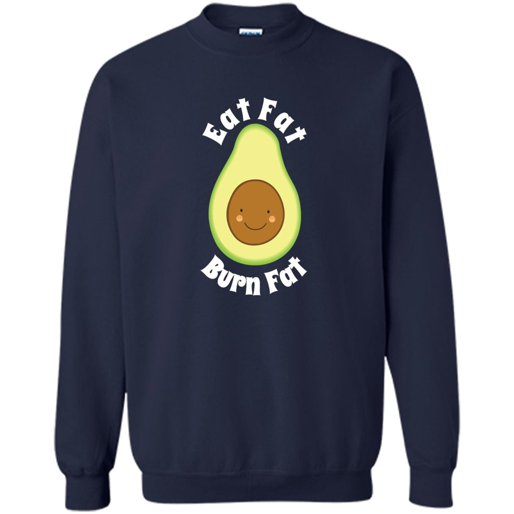 Eat Fat Burn Fat Avocado T-shirt Navy