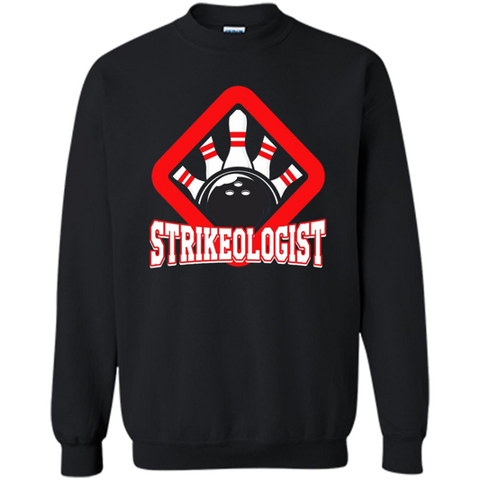Strikeologist Bowling T-shirt For Bowling Lover Black