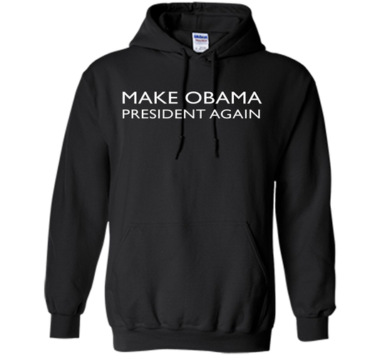 Make Obama President Again Anti-Trump T-shirt Black S