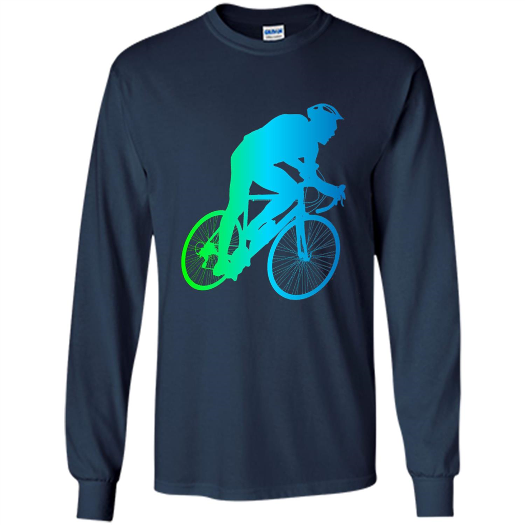 Bike Rider T-shirt Colorful Bicycle Biking Lover T-shirt Navy