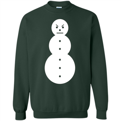 Christmas T-shirt Angry Snowman T Shirt Forest Green