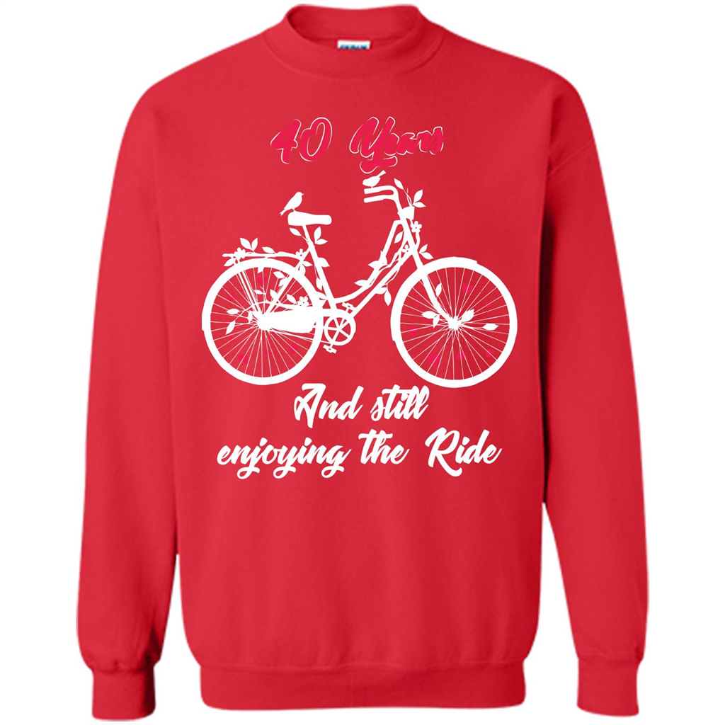 Anniversary T-shirt 40 Years And Still Enjoying The Ride Red