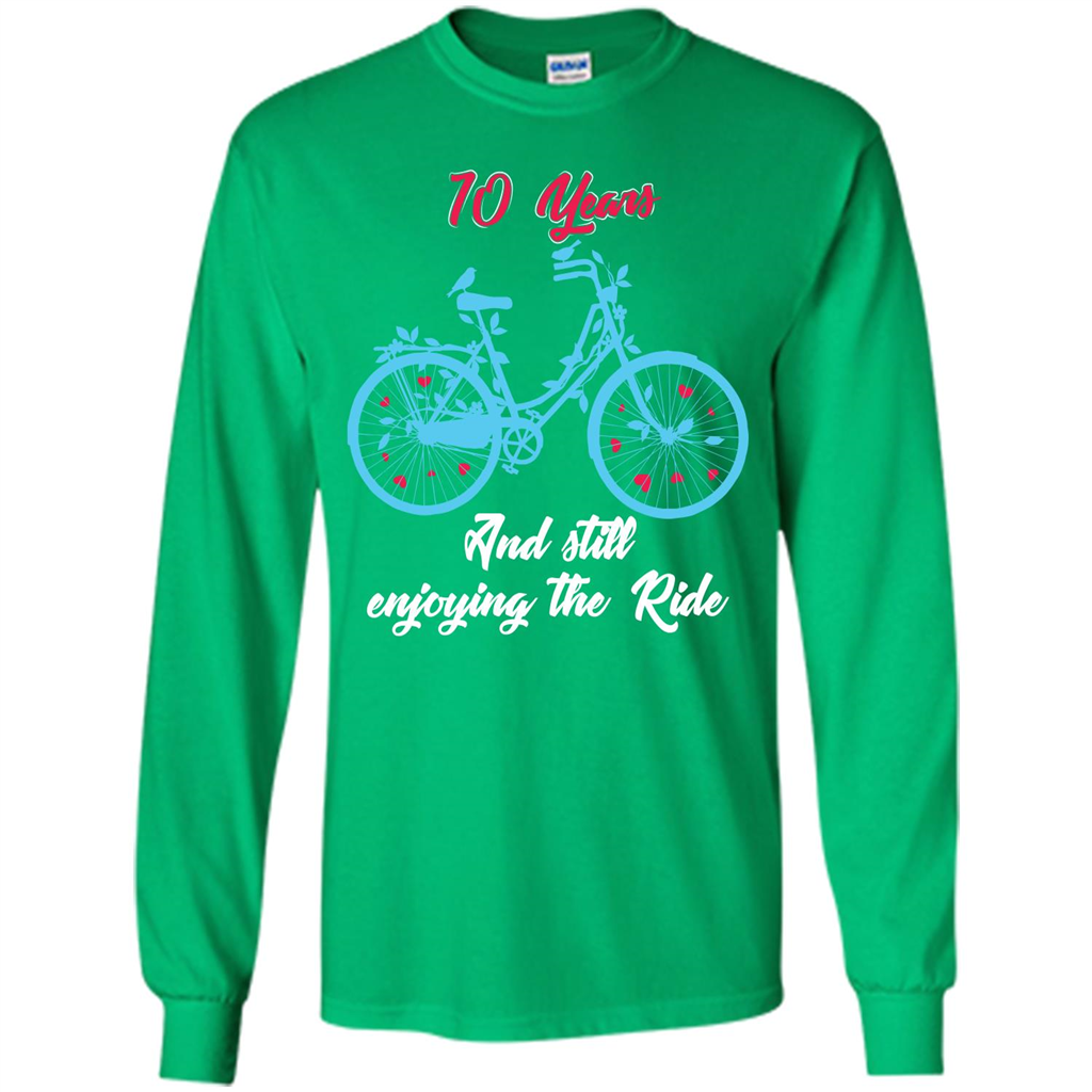 Anniversary T-shirt 10 Years And Still Enjoying The Ride Irish Green