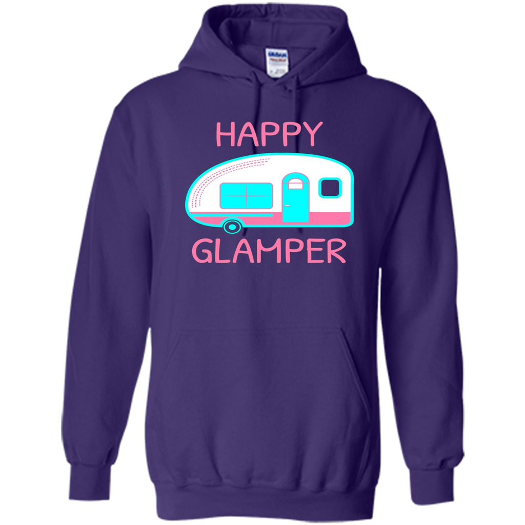 Happy Glamper - Glamping Camping Gift Idea T-Shirt Purple