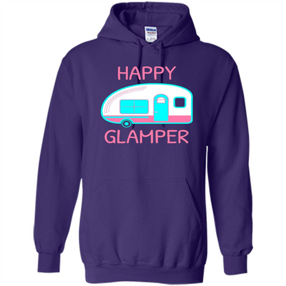 Happy Glamper - Glamping Camping Gift Idea T-Shirt Purple