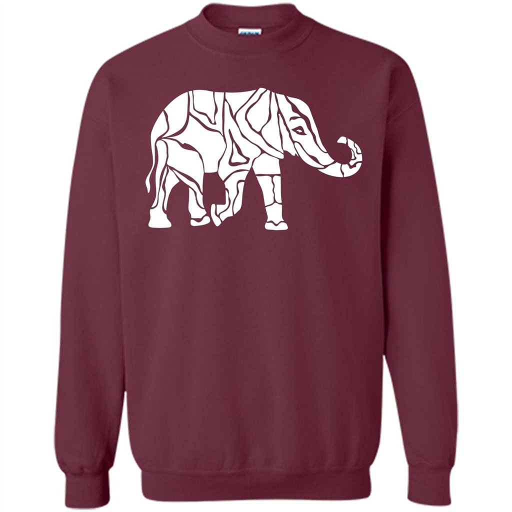 Elephant T-shirt Abstract Elephant Design T-Shirt Maroon