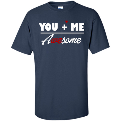 Love T-shirt You and Me Awesome Navy