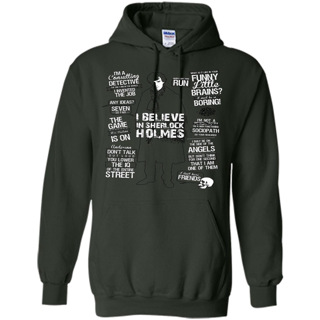 Detective Quotes To A Great Mind Nothing Is Little T-shirt Forest Green