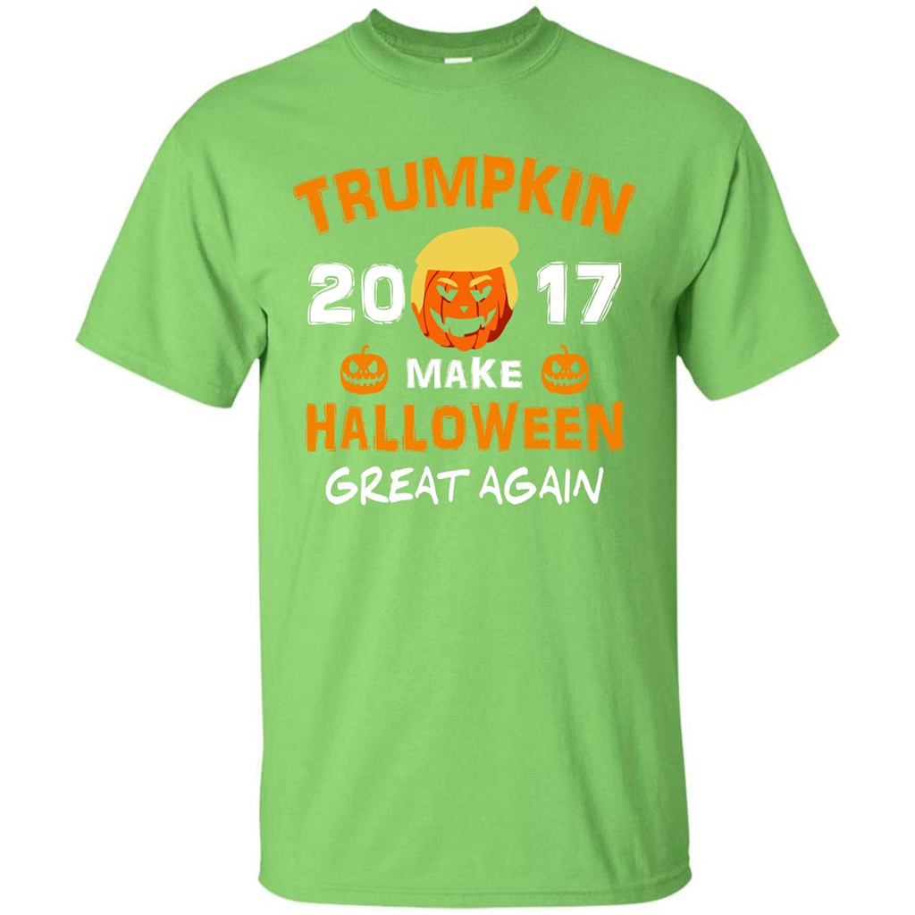 Halloween T-shirt Trumpkin 2017 Make Halloween Great Again T-shirt Lime