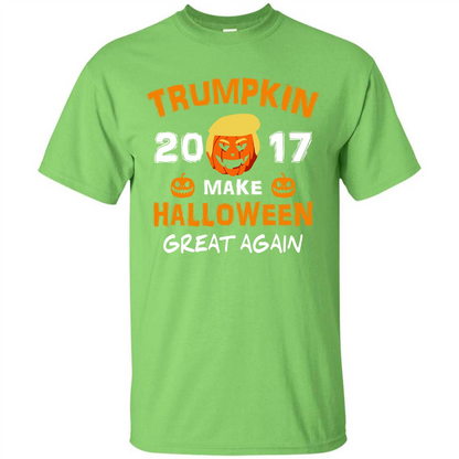 Halloween T-shirt Trumpkin 2017 Make Halloween Great Again T-shirt Lime