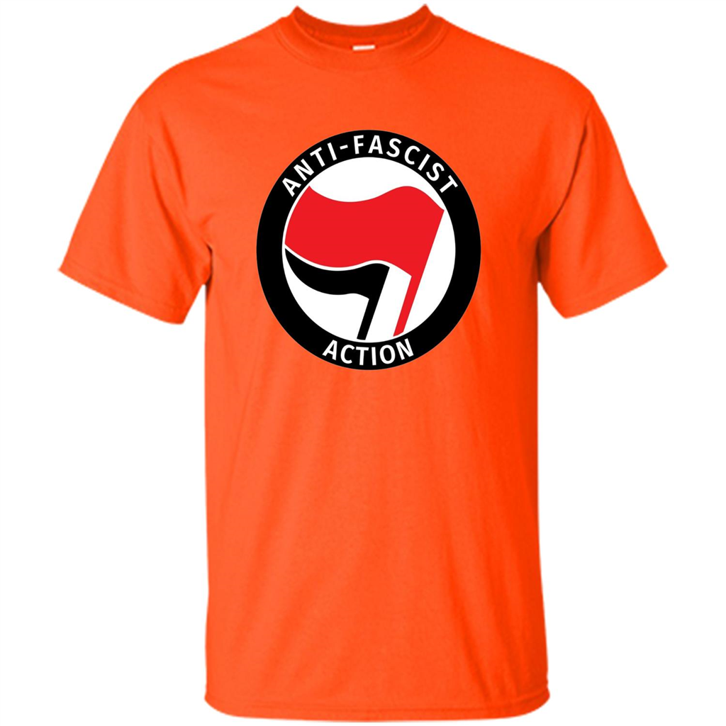 Anti - Fascist Action T-shirt Orange
