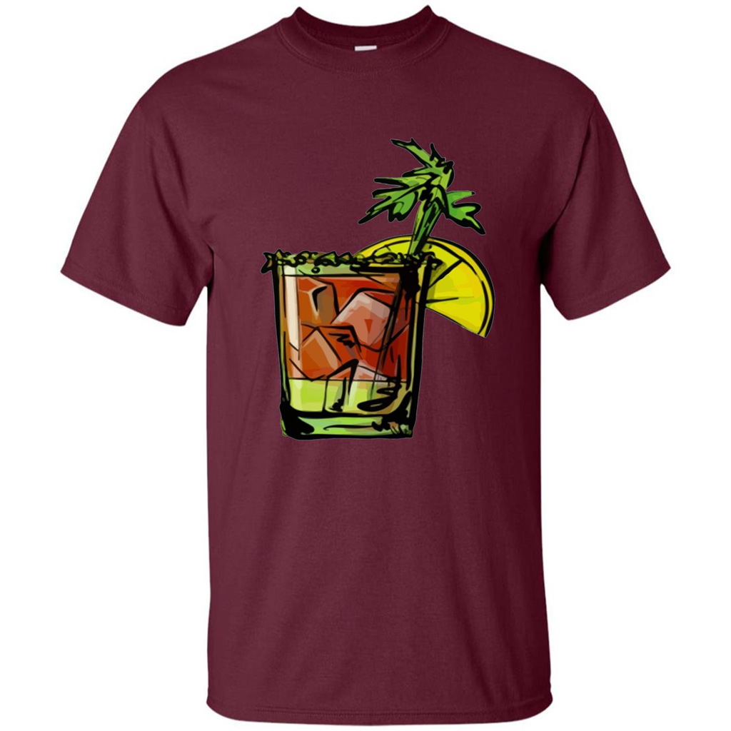 Bloody Mary T-shirt Cocktail Maroon
