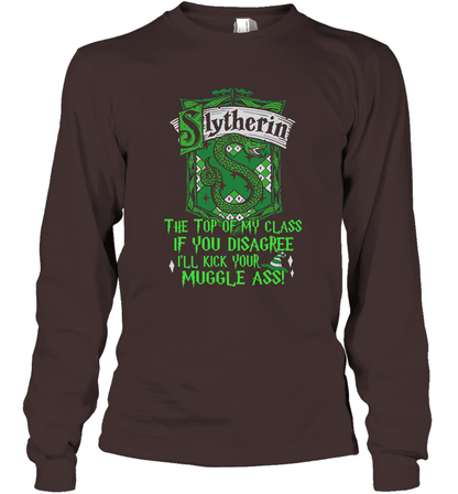 HP QUOTES SLYTHERIN Long Sleeve T-Shirt Long Sleeve T-Shirt Dark Chocolate