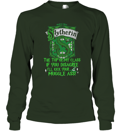HP QUOTES SLYTHERIN Long Sleeve T-Shirt Long Sleeve T-Shirt Forest Green