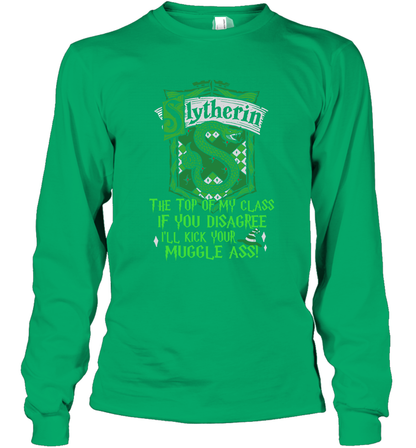 HP QUOTES SLYTHERIN Long Sleeve T-Shirt Long Sleeve T-Shirt Irish Green