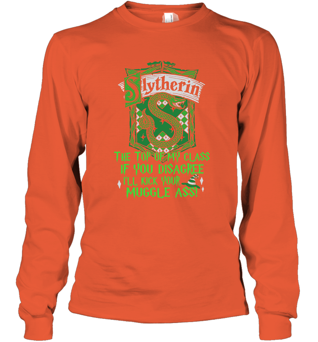 HP QUOTES SLYTHERIN Long Sleeve T-Shirt Long Sleeve T-Shirt Orange