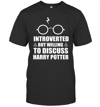 Introverted But Willing To Discuss Harry Potter T-Shirt T-Shirt Black