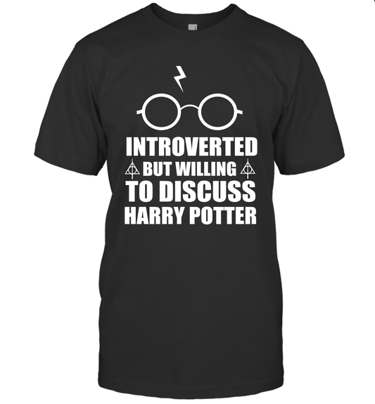 Introverted But Willing To Discuss Harry Potter T-Shirt T-Shirt Black