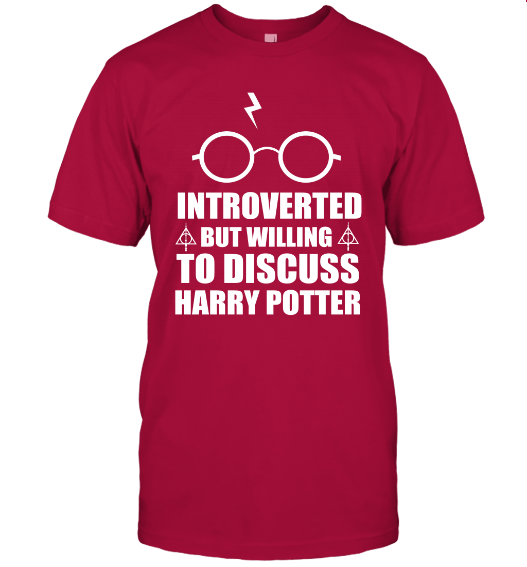 Introverted But Willing To Discuss Harry Potter T-Shirt T-Shirt Cardinal