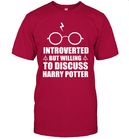 Introverted But Willing To Discuss Harry Potter T-Shirt T-Shirt Cardinal